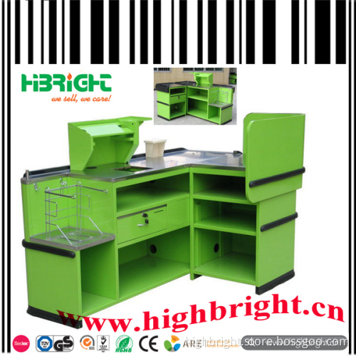 Stainless Steel Electric Checkout Counter with Conveyor Belt